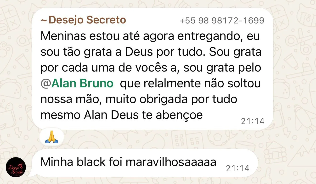 “Minha black foi maravilhosa”